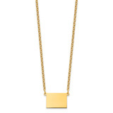 Sterling Silver/Gold-plated Colorado State Necklace