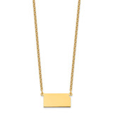 Sterling Silver/Gold-plated Kansas State Necklace