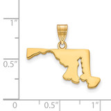 Sterling Silver/Gold-plated Maryland State Pendant