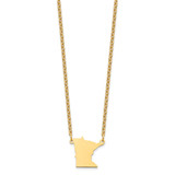 Sterling Silver/Gold-plated Minnesota State Necklace
