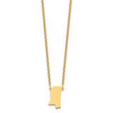 Sterling Silver/Gold-plated Mississippi State Necklace
