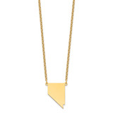Sterling Silver/Gold-plated Nevada State Necklace