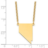 Sterling Silver/Gold-plated Nevada State Necklace