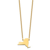 Sterling Silver/Gold-plated New York State Necklace