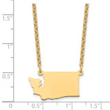 Sterling Silver/Gold-plated Washington State Necklace