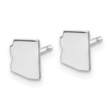 Sterling Silver/Rhodium-plated Arizona State Earrings