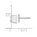 Sterling Silver/Rhodium-plated Arizona State Earrings