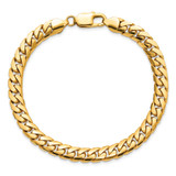 14K 8.5 inch 6.75mm Solid Miami Cuban Link with Lobster Clasp Bracelet