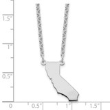 Sterling Silver/Rhodium-plated California State Necklace