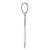 Sterling Silver/Rhodium-plated California State Pendant