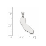 Sterling Silver/Rhodium-plated California State Pendant