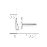 Sterling Silver/Rhodium-plated Delaware State Earrings