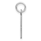 Sterling Silver/Rhodium-plated Elongated Number 28 Charm