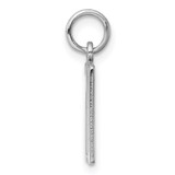 Sterling Silver/Rhodium-plated Elongated Number 70 Charm