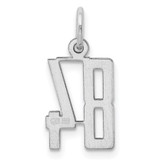 Sterling Silver/Rhodium-plated Elongated Number 84 Charm