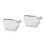 Sterling Silver/Rhodium-plated Iowa State Earrings