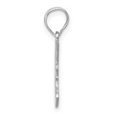 Sterling Silver/Rhodium-plated Minnesota State Pendant