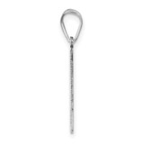 Sterling Silver/Rhodium-plated Mississippi State Pendant