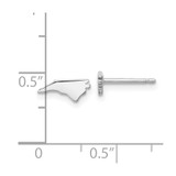 Sterling Silver/Rhodium-plated North Carolina State Earrings