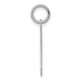 Sterling Silver/Rhodium-plated Polished Number 0 Charm - QM-28CC4825-4012