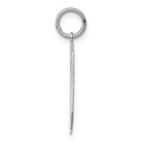 Sterling Silver/Rhodium-plated Polished Number 0 Charm - QP-0CDFF7E0-9856