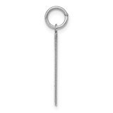 Sterling Silver/Rhodium-plated Polished Number 1 Charm - QM-B80551BA-5495