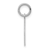 Sterling Silver/Rhodium-plated Polished Number 1 Charm - QS-D6760B7A-4991