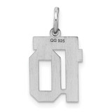 Sterling Silver/Rhodium-plated Polished Number 10 Charm - QS-47521085-8036