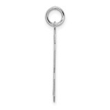 Sterling Silver/Rhodium-plated Polished Number 13 Charm - QP-D60A4C39-3928