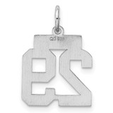 Sterling Silver/Rhodium-plated Polished Number 29 Charm
