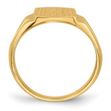 14k 8.5x10.5mm Closed Back Signet Ring