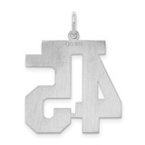 Sterling Silver/Rhodium-plated Polished Number 45 Charm - QP-4CDE962B-1556