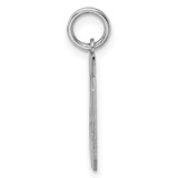 Sterling Silver/Rhodium-plated Polished Number 49 Charm