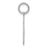 Sterling Silver/Rhodium-plated Polished Number 6 Charm - QM-65F5D60D-5561