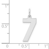 Sterling Silver/Rhodium-plated Polished Number 7 Charm - QM-2D20330E-3094