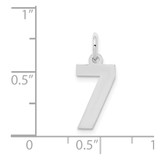 Sterling Silver/Rhodium-plated Polished Number 7 Charm - QS-9A99B3C8-1238