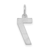 Sterling Silver/Rhodium-plated Polished Number 7 Charm - QS-9A99B3C8-1238