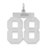 Sterling Silver/Rhodium-plated Polished Number 88 Charm - QP-8A4979B3-2909