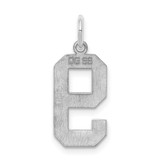 Sterling Silver/Rhodium-plated Polished Number 9 Charm - QM-7A784E74-8339