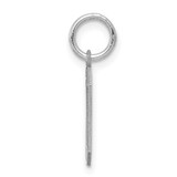 Sterling Silver/Rhodium-plated Satin Number 0 Charm - QP-90D88380-9666