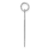 Sterling Silver/Rhodium-plated Satin Number 0 Charm - QP-92EAA592-1505