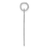 Sterling Silver/Rhodium-plated Satin Number 1 Charm - QP-25E832C6-9324