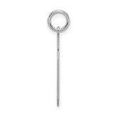 Sterling Silver/Rhodium-plated Satin Number 10 Charm - QP-11B3CF33-5234