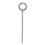 Sterling Silver/Rhodium-plated Satin Number 11 Charm - QP-07460C5D-4652