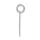 Sterling Silver/Rhodium-plated Satin Number 11 Charm - QP-46519894-6635