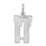 Sterling Silver/Rhodium-plated Satin Number 11 Charm - QP-46519894-6635