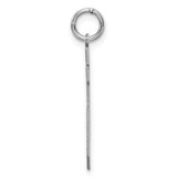 Sterling Silver/Rhodium-plated Satin Number 15 Charm - QP-6D8232D6-1657