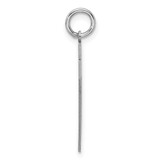 Sterling Silver/Rhodium-plated Satin Number 17 Charm - QP-FE1D28F1-3813