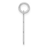 Sterling Silver/Rhodium-plated Satin Number 18 Charm - QP-63EB4534-1304