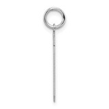 Sterling Silver/Rhodium-plated Satin Number 19 Charm - QP-0082DE2B-4170